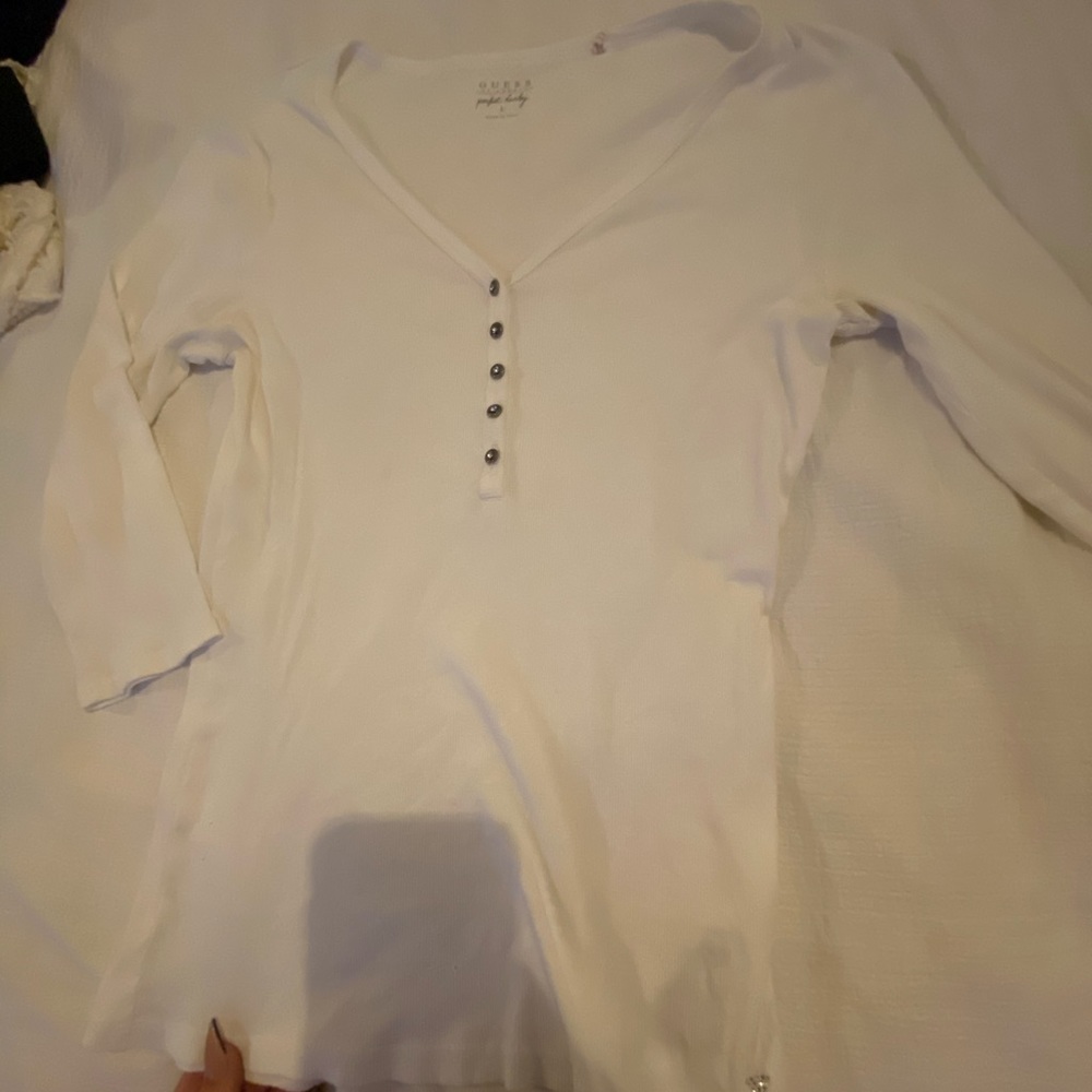 Guess 3/4 sleeve ribbed top
